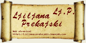 Ljiljana Prekajski vizit kartica